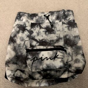 Pink Black and Gray Soft Material Backpack.  Medium Size.